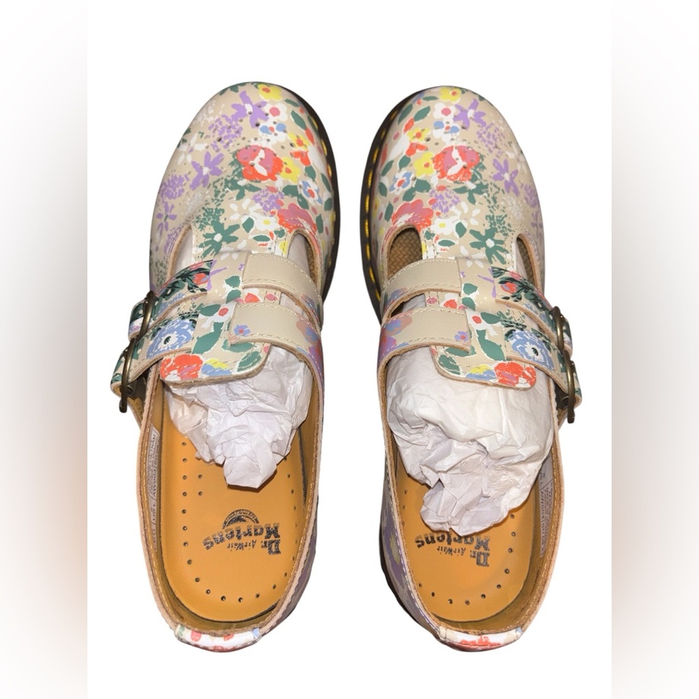 Dr. Martens 8065 Floral Mash Up Leather Mary Jane Shoes - Picture 6 of 9